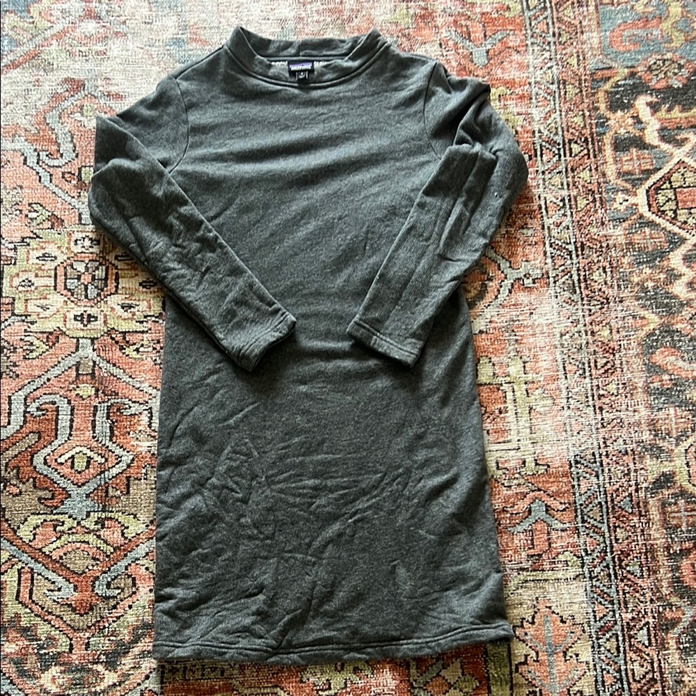 Patagonia Dark Gray Long Sleeve Sweatshirt Dress size small